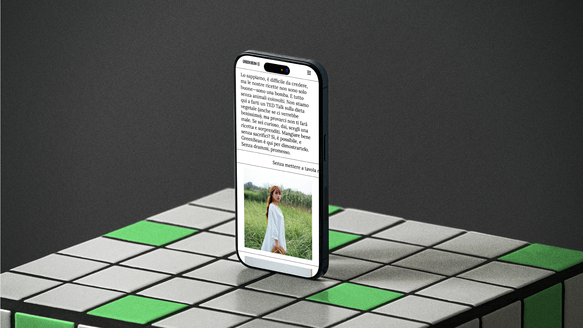mockup iphone green bean